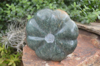 Polished Green Serpentine Pumpkin Carvings  x 2 From Zimbabwe - Toprock Gemstones and Minerals 