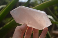 Polished Double Terminated Pink Rose Quartz Points  x 4 From Ambatondrazaka, Madagascar - TopRock