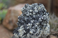 Natural Schorl Black Tourmaline Specimens With Hyalite Opal x 2 From Erongo Mountains, Namibia - TopRock