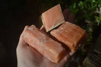 Natural New Sunset Orange Calcite Specimens  x 12 From Spitzkop, Namibia