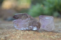 Natural Single Smokey Amethyst Crystals  x 20 From Chiredzi, Zimbabwe - Toprock Gemstones and Minerals 