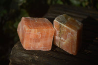 Natural New Sunset Orange Calcite Specimens  x 12 From Spitzkop, Namibia