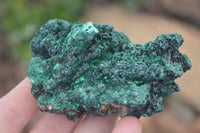 Natural Chatoyant Silky Malachite Specimens  x 3 From Kasompe, Congo - Toprock Gemstones and Minerals 