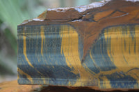 Natural Golden Blue Tigers Eye Specimens  x 2 From Prieska, South Africa - TopRock