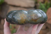 Polished Green Serpentine Pumpkin Carvings  x 2 From Zimbabwe - Toprock Gemstones and Minerals 