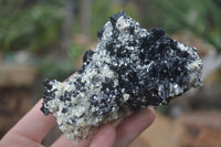 Natural Schorl Black Tourmaline Specimens With Hyalite Opal x 2 From Erongo Mountains, Namibia - TopRock