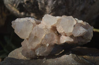 Natural Cascading Smokey Quartz Clusters x 2 From Luena, Congo