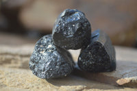 Natural Rough Schorl Black Tourmaline Crystals x 35 From Zimbabwe