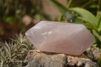 Polished Double Terminated Pink Rose Quartz Points  x 4 From Ambatondrazaka, Madagascar - TopRock