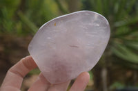 Polished Gemmy Pink Rose Quartz Standing Free Forms  x 3 From Ambatondrazaka, Madagascar - TopRock