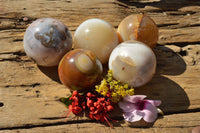 Polished Stunning Selection Of Banded Agate Spheres  x 5 From Madagascar - TopRock