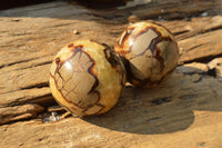 Polished Septerye (Calcite & Aragonite) Spheres x 5 From Mahajanga, Madagascar - TopRock