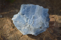 Natural Sky Blue Calcite Specimens With Hematite Spots  x 12 From Spitzkoppe, Namibia - Toprock Gemstones and Minerals 