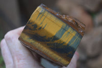 Natural Golden Blue Tigers Eye Specimens  x 2 From Prieska, South Africa - TopRock