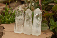 Polished Clear Quartz Crystal Points x 6 From Madagascar - TopRock