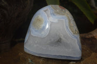 Polished Blue Lace Agate Standing Free Form  x 1 From Nsanje, Malawi - Toprock Gemstones and Minerals 