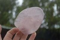 Polished Gemmy Pink Rose Quartz Standing Free Forms  x 3 From Ambatondrazaka, Madagascar - TopRock