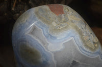 Polished Blue Lace Agate Standing Free Form  x 1 From Nsanje, Malawi - Toprock Gemstones and Minerals 