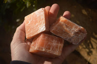 Natural New Sunset Orange Calcite Specimens  x 24 From Spitzkoppe, Namibia - Toprock Gemstones and Minerals 