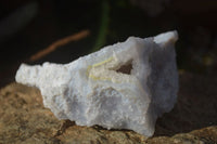 Natural Etched Blue Chalcedony Specimens  x 4 From Nsanje, Malawi