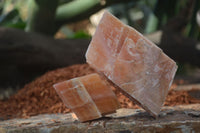 Natural New Sunset Orange Calcite Specimens  x 12 From Spitzkop, Namibia