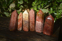 Polished Red Quartz Points From Ocean Jasper Deposit  x 6 From Madagascar