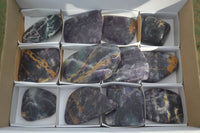 Polished Semi Translucent Watermelon Fluorite Free Forms  x 12 From Uis, Namibia - Toprock Gemstones and Minerals 