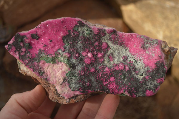 Natural Pink Salrose Cobaltion Dolomite Specimens  x 4 From Kakanda, Congo