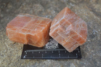 Natural New Sunset Orange Calcite Specimens  x 12 From Spitzkop, Namibia