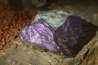 Natural Metallic Purpurite Cobbed Specimens x 4 From Erongo, Namibia