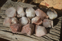 Natural Smokey Hematoid Quartz Crystals  x 12 From Madagascar