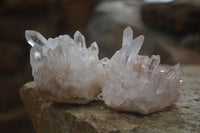 Natural Small Clear Quartz Clusters  x 24 From Madagascar