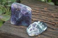 Polished Semi Translucent Watermelon Fluorite Free Forms  x 12 From Uis, Namibia - Toprock Gemstones and Minerals 