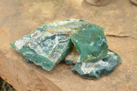 Natural Green Mtorolite / Emerald Chrysoprase Cutting Material  x 32 From Zimbabwe - TopRock