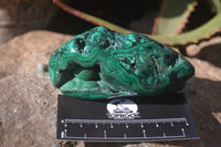 Polished Malachite Free Forms x 3 From Kolwezi, Congo