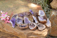 Natural Small Amethyst & Basalt Geode Specimens  x 35 From Zululand, South Africa - TopRock