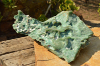 Natural XXL Crystalline Etched Mtorolite / Emerald Chrysoprase Specimen & Custom Metal Stand x 1 From Mutorashanga, Zimbabwe - TopRock