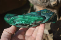 Polished Malachite Free Forms x 3 From Kolwezi, Congo