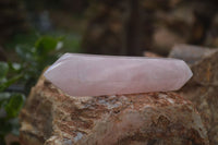 Polished Double Terminated Pink Rose Quartz Points  x 4 From Ambatondrazaka, Madagascar - TopRock