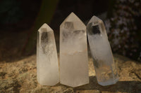 Polished Lovely Selection Of Clear Quartz Points x 6 From Madagascar