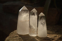 Polished Lovely Selection Of Clear Quartz Points x 6 From Madagascar