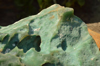 Natural XXL Crystalline Etched Mtorolite / Emerald Chrysoprase Specimen & Custom Metal Stand x 1 From Mutorashanga, Zimbabwe - TopRock