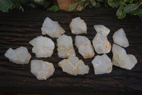 Natural "Cathedral Window" Cascading Candle Quartz Crystals x 12 From Madagascar - Toprock Gemstones and Minerals 