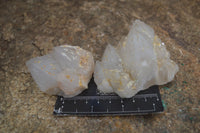 Natural "Cathedral Window" Cascading Candle Quartz Crystals x 12 From Madagascar - Toprock Gemstones and Minerals 