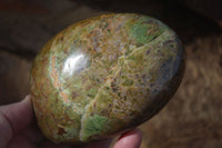 Polished Green Chrysoprase Standing Free Forms  x 3 From Ambatondrazaka, Madagascar - Toprock Gemstones and Minerals 