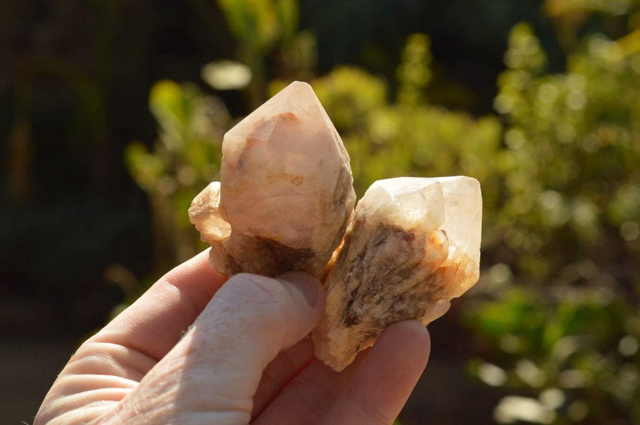 Natural Rare Super Large Hematoid Pink Pineapple Quartz newest Point from Madagascar