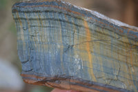 Natural Golden Blue Tigers Eye Specimens  x 2 From Prieska, South Africa - TopRock