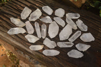 Natural Single Etched Clear Quartz Crystals x 35 From Mpika, Zambia