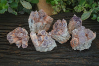 Natural Sugar Amethyst Clusters  x 6 From Zambia - Toprock Gemstones and Minerals 