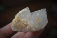 Natural "Cathedral Window" Cascading Candle Quartz Crystals x 12 From Madagascar - Toprock Gemstones and Minerals 